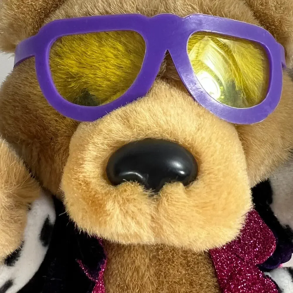 Nabisco Teddy Grahams Rock N Roll Bear Plush Applause Vintage 1990s NWT